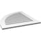 Ekena Millwork Quarter Round Top Left Surface Mount PVC Gable Vent w/ 3-1/2"W x 1"P Standard Frame, 28"W x 32"H GVPQL28X3201SN - alternate 3